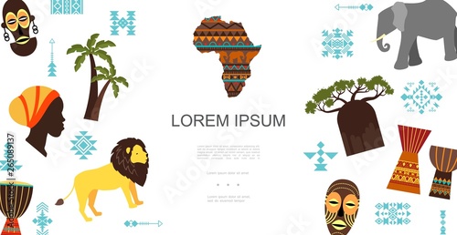 Flat African Ethnic Colorful Template