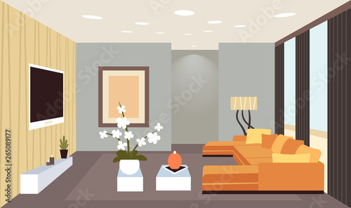 contemporary living room interior empty no people home modern apartment design flat horizontal