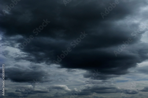 Sky-overlays. Dramatic sky and lightning. Bad weather with dark clouds.