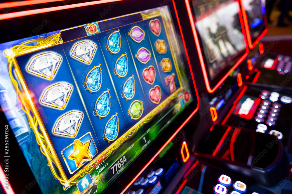 Computer monitor of slot machines in casino