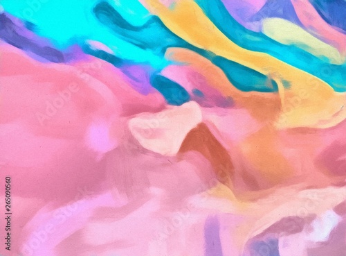 Abstract liquid oil waves of paint. Bright and warm crazy color mix. Marble effect. Digital painted artwork. Acrylic and watercolor design pattern. Great as prints and backdrops for unusual creative.