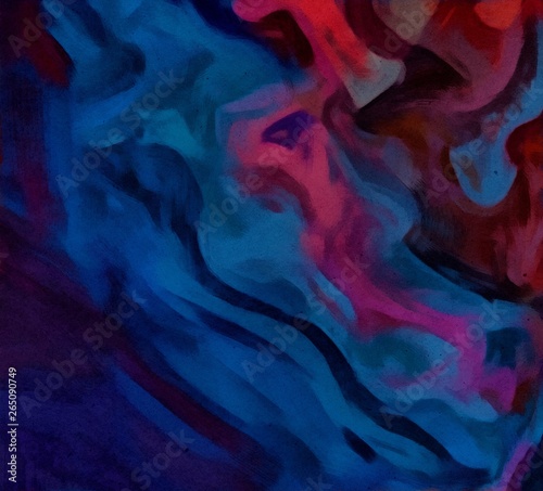 Abstract liquid oil waves of paint. Bright and warm crazy color mix. Marble effect. Digital painted artwork. Acrylic and watercolor design pattern. Great as prints and backdrops for unusual creative.