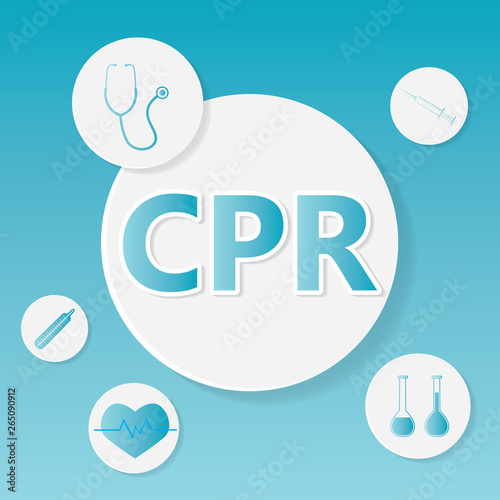 CPR (Cardiopulmonary Resuscitation) medical concept- vector illustration
