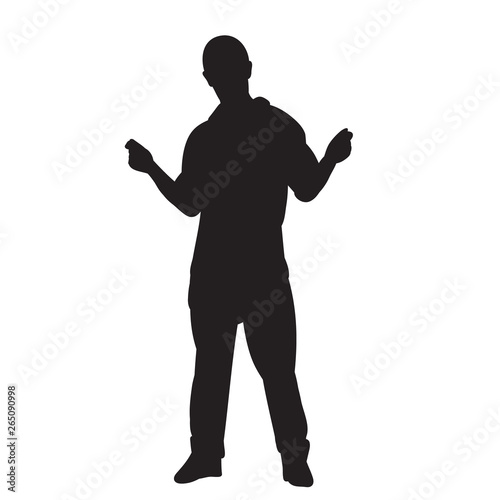 vector, on a white background, man silhouette © Dzmitry