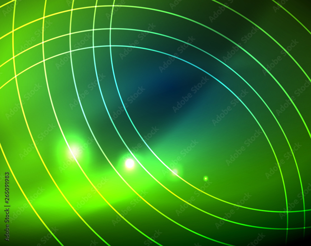 Blue neon circles, abstract circular lines. Glowing circle abstract pattern background Blue neon circles, abstract circular lines. Glowing circle abstract pattern background