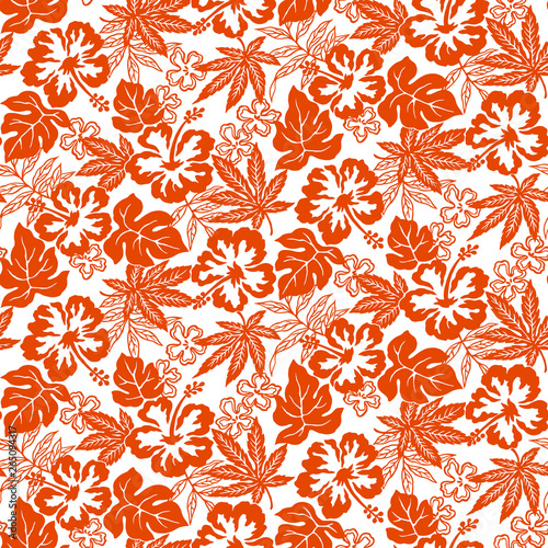 Hibiscus flower pattern illustration