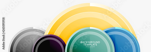Circle geometric abstract background template for web banner  business presentation  branding  wallpaper