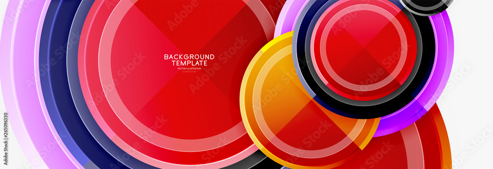 Colorful glossy circles background Colorful glossy circles background