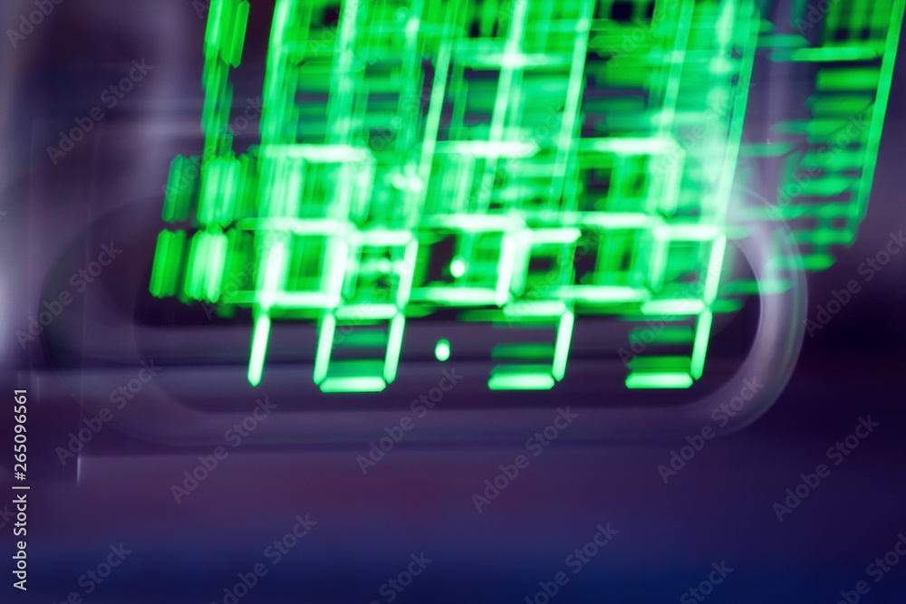 Abstact blurred background with green multiplying numbers Abstact blurred background with green multiplying numbers