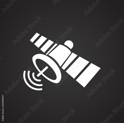 Satellite icon on background for graphic and web design. Simple vector sign. Internet concept symbol for website button or mobile app.