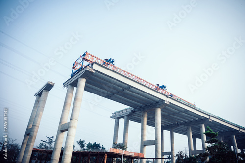 Photography Superhighway construction site in China