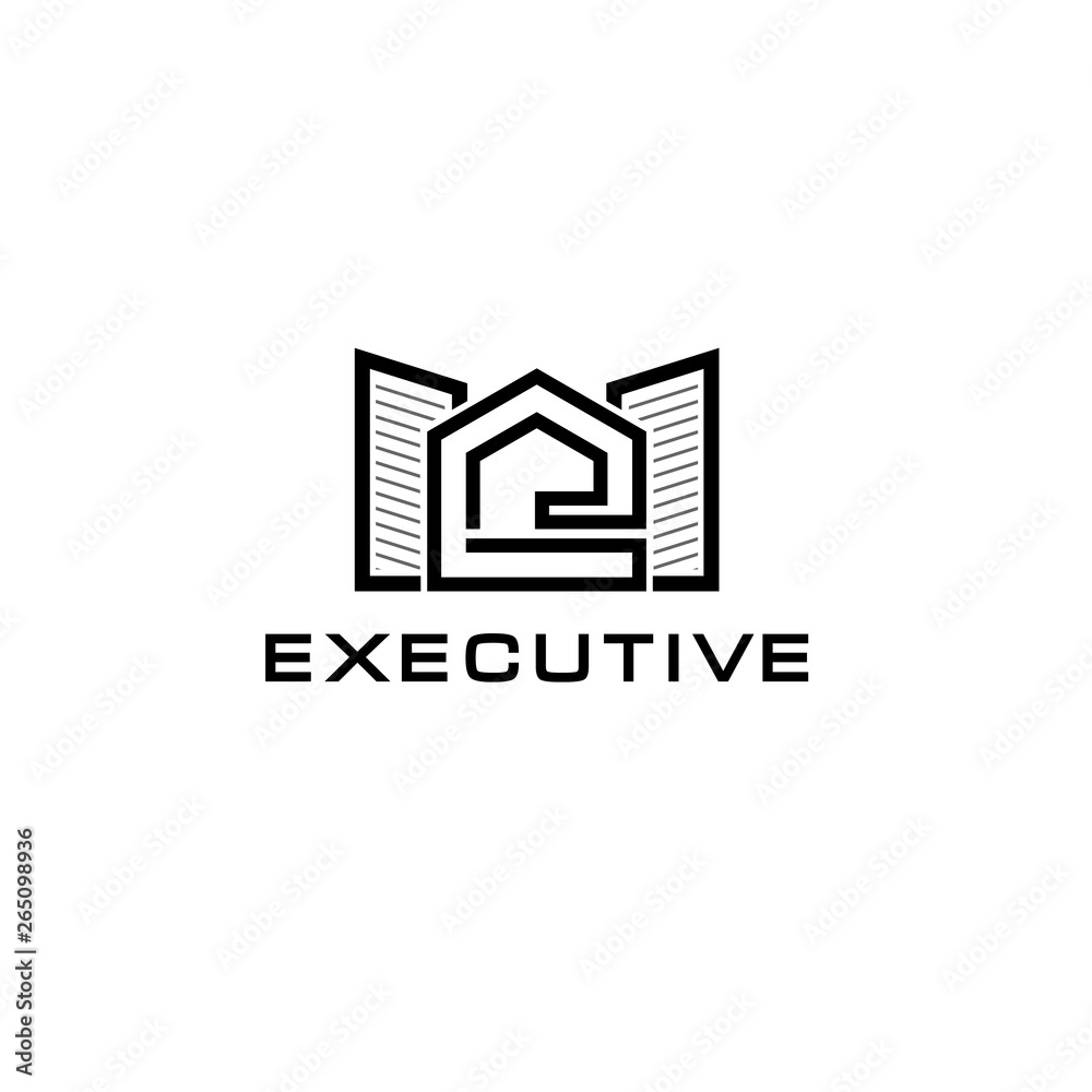 The initials E form a sturdy and masculine construction The initials E form a sturdy and masculine construction
