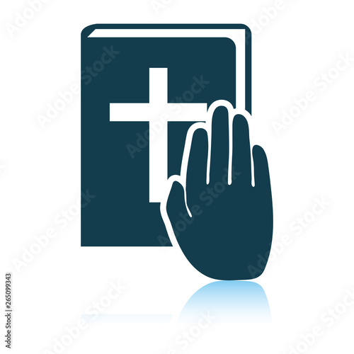 Hand on Bible icon