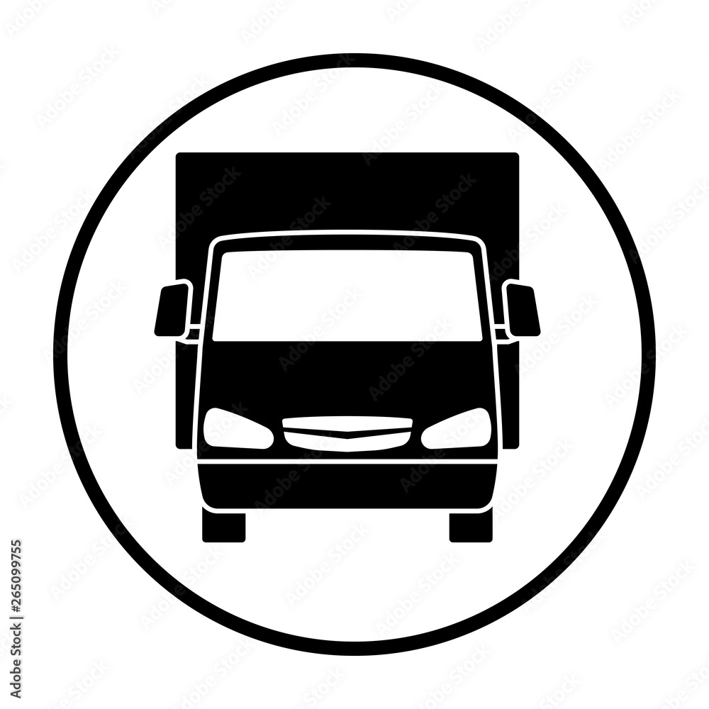 Van truck icon front view Van truck icon front view