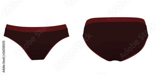 Men red swim suit. vector illustration