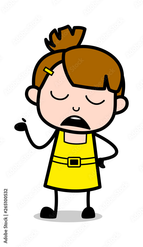 Ignorance - Cute Girl Cartoon Character Vector Illustration Ignorance - Cute Girl Cartoon Character Vector Illustration