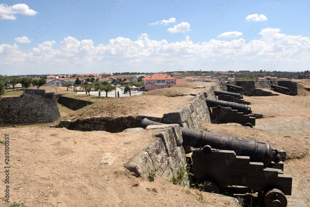 cannons in the Almeida, fortress, Beira, Alta, Guarda, District, Portugal,