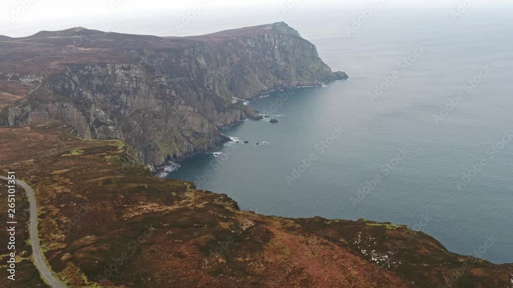 Aerial view of the amazing seacliffs at Horn Head in Donegal - Ireland Aerial view of the amazing seacliffs at Horn Head in Donegal - Ireland