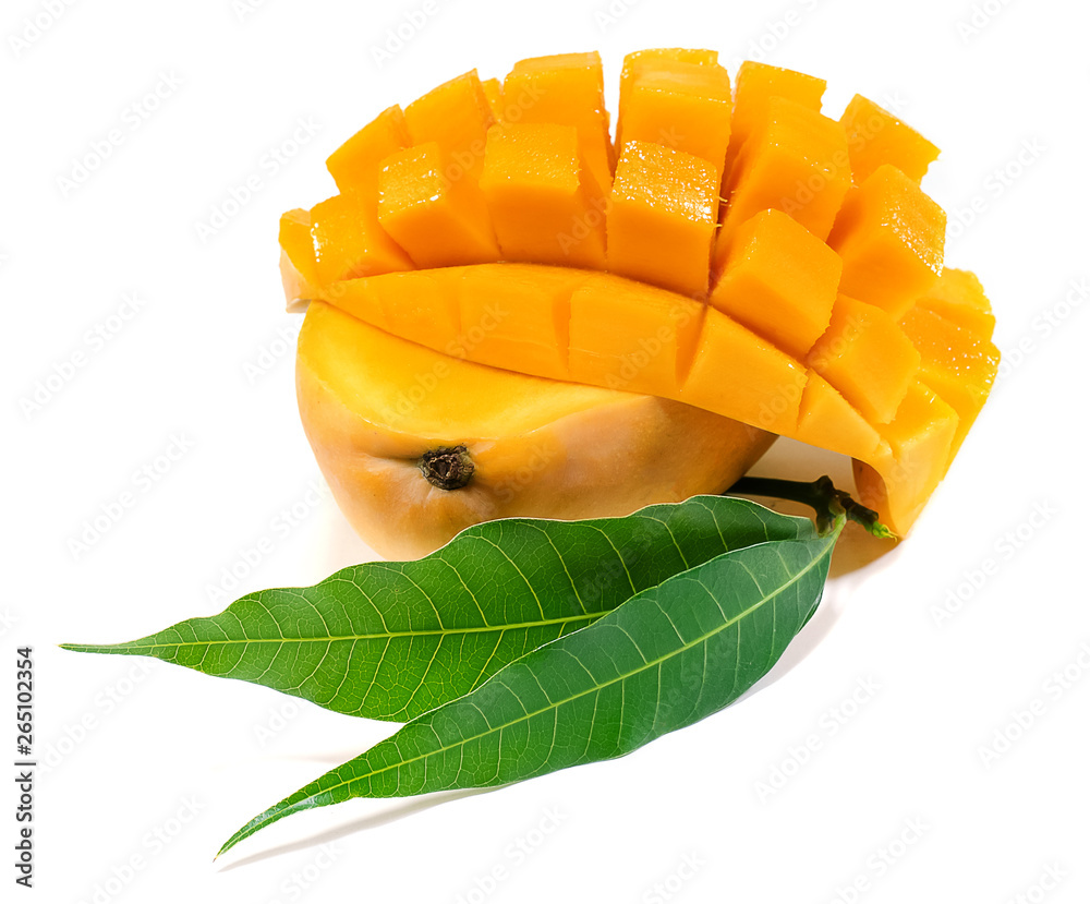 Mango fruit isolated on white background 