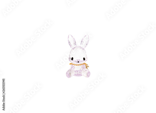rabbit out of the glass for Happy Easter celebration on shiny background.