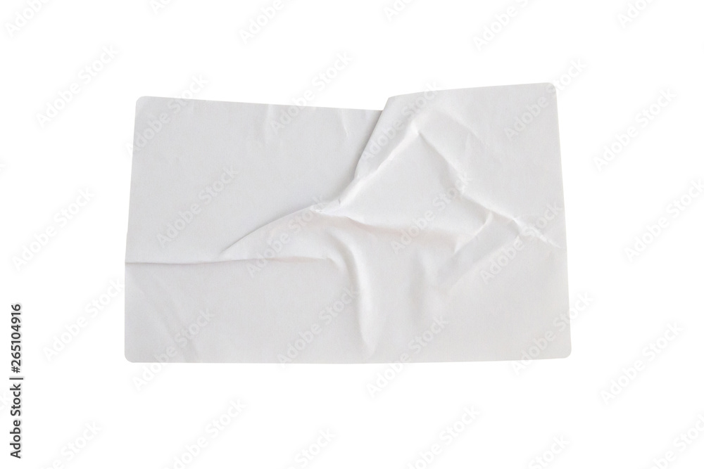 Sticker label isolated on white background with clipping path Sticker label isolated on white background with clipping path