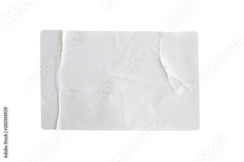 Sticker label isolated on white background with clipping path