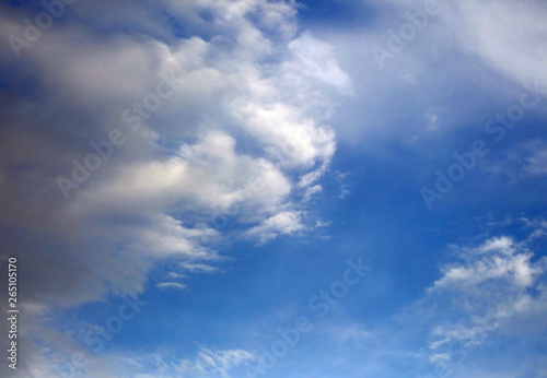 background of blue sky with white clouds