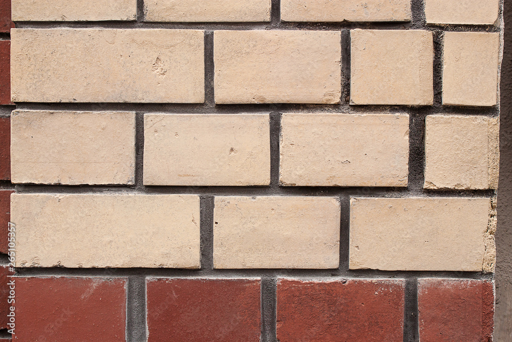 Naklejka premium Old red brick wall