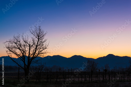 Asolani hills in Italy