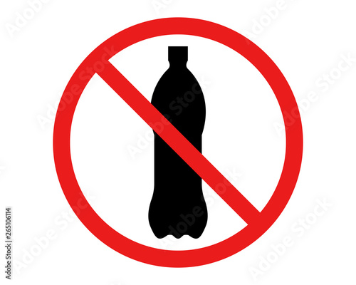 Stop uso della plastica - logo vettoriale eco 