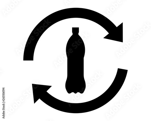 Riciclare la plastica logo vettoriale - Eco 