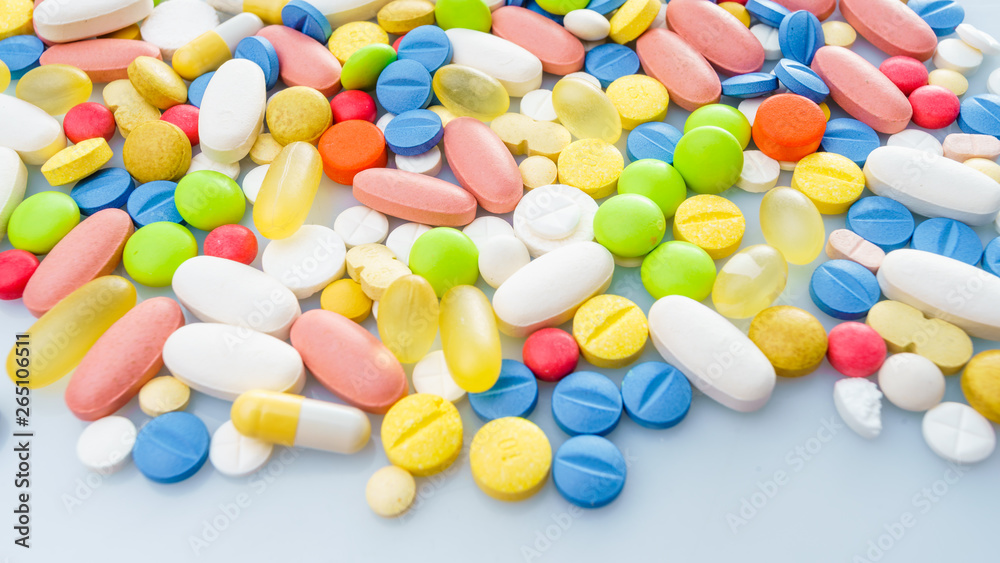 A lot of colorful medication and pills A lot of colorful medication and pills