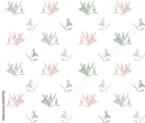 Snowdrop pattern seamless. Galanthus