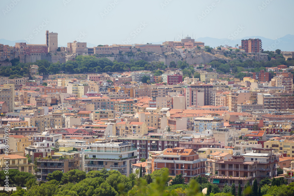 Panoramic view of Cagliari, Sardinia, Italy