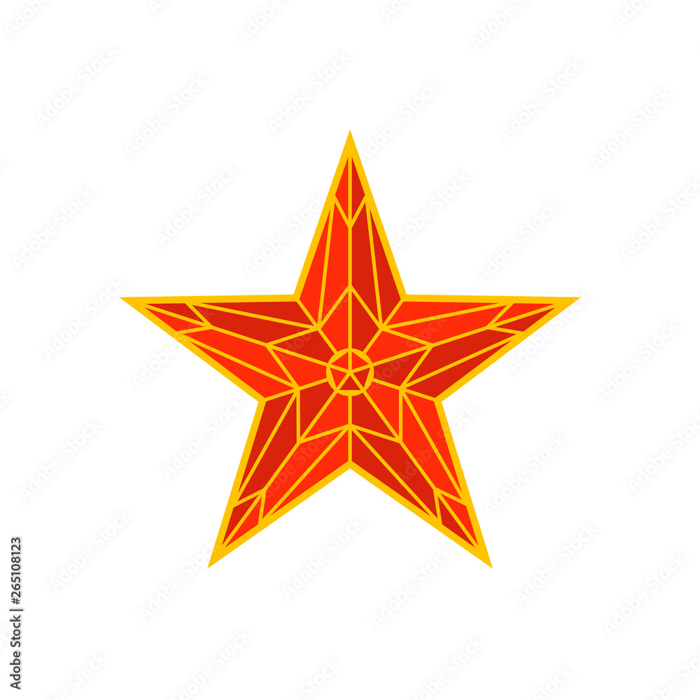 Moscow Kremlin red star. Spasskaya tower of the Kremlin on red square in Moscow, Russia. Russian national landmark in flat style Moscow Kremlin red star. Spasskaya tower of the Kremlin on red square in Moscow, Russia. Russian national landmark in flat style
