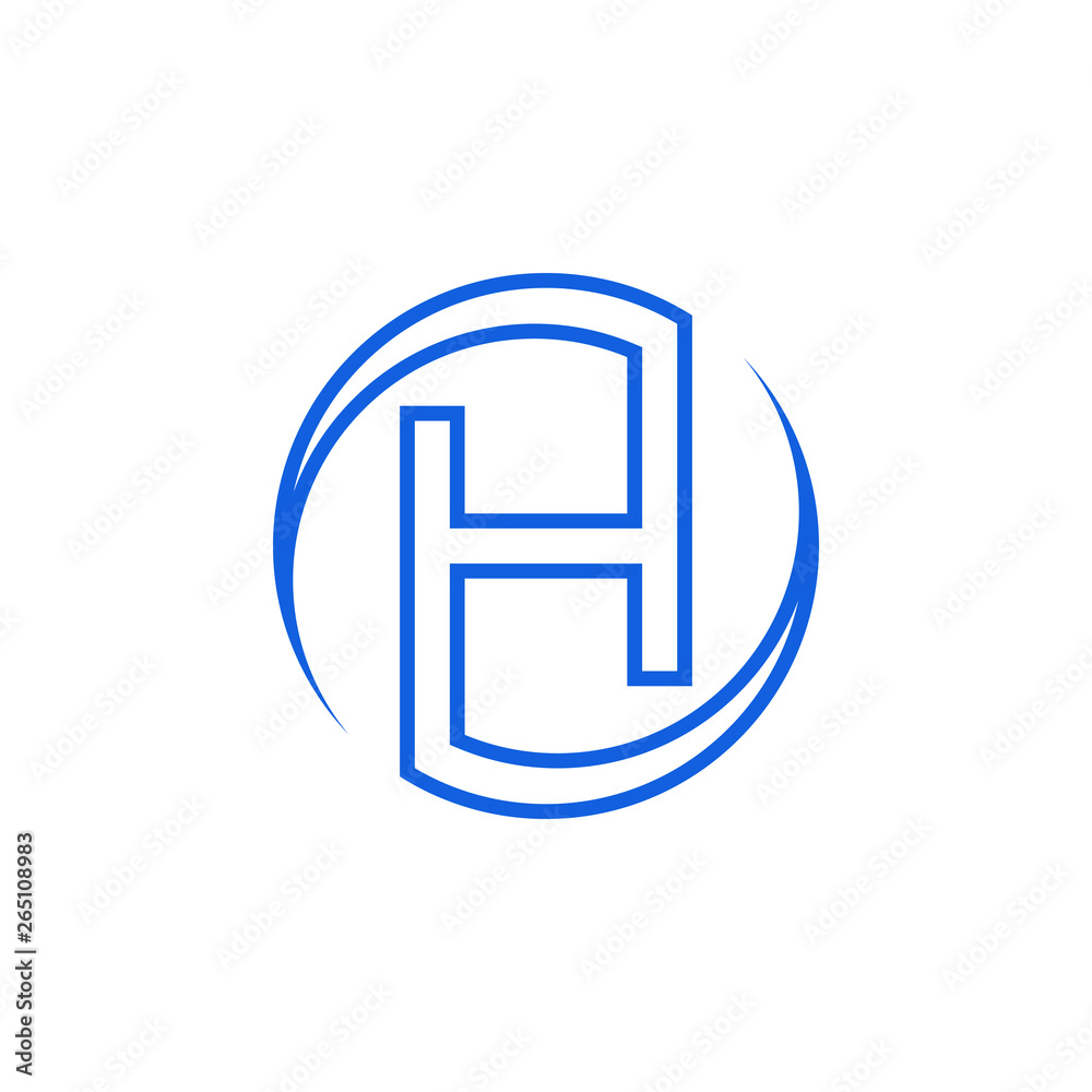 Modern Letter H Icon Logo Design Template for technology finance business health company with modern high end look Modern Letter H Icon Logo Design Template for technology finance business health company with modern high end look