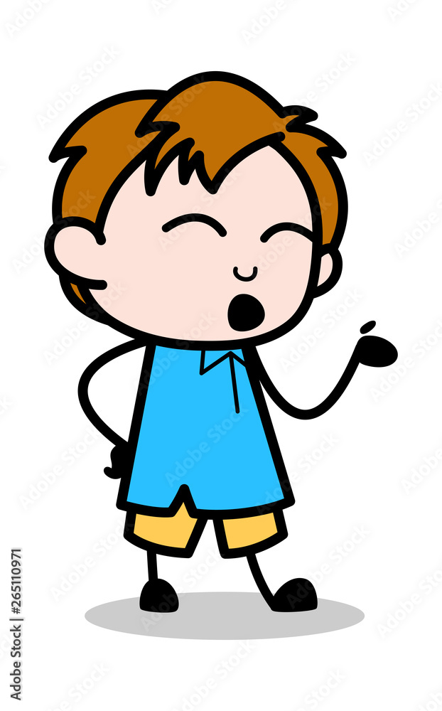 Laughing Gesture - School Boy Cartoon Character Vector Illustration Laughing Gesture - School Boy Cartoon Character Vector Illustration