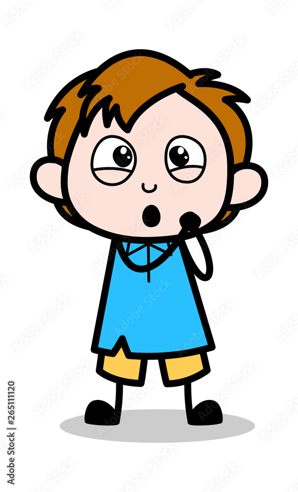 Cute - School Boy Cartoon Character Vector Illustration
