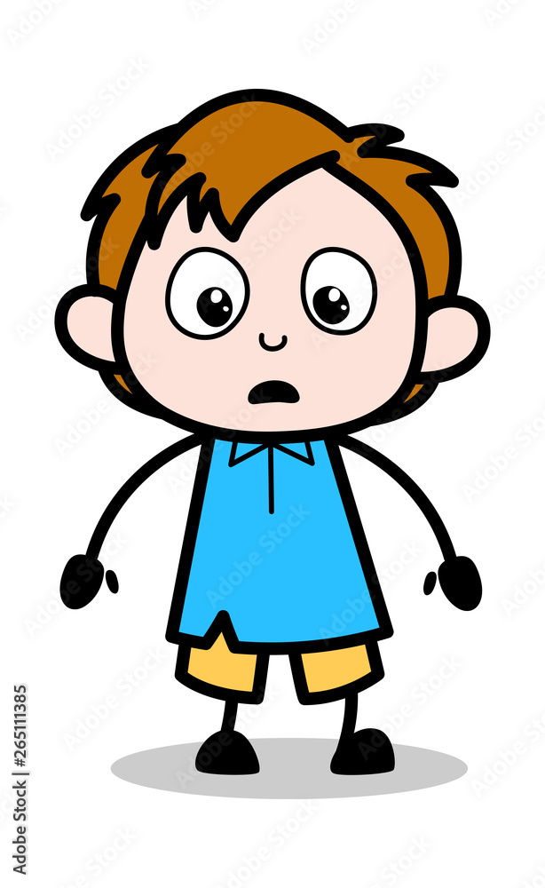 Wonder - School Boy Cartoon Character Vector Illustration Wonder - School Boy Cartoon Character Vector Illustration