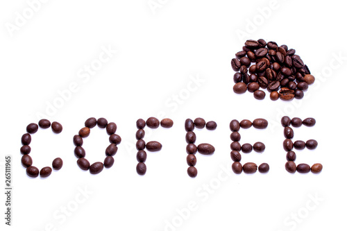 Coffee beans. Coffee isolated on white background