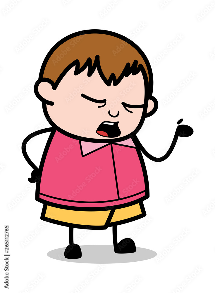 Body Gesture While Talking - Teenager Cartoon Fat Boy Vector Illustration Body Gesture While Talking - Teenager Cartoon Fat Boy Vector Illustration