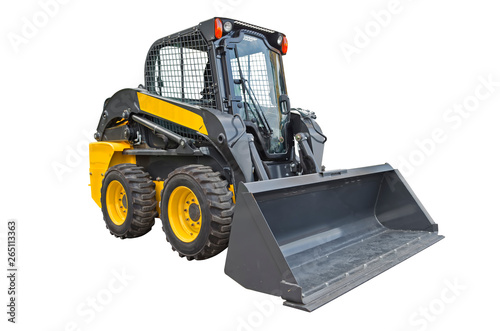 Canvas Print Skid steer loader isolated on a white background