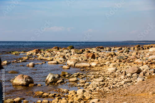 Rocky beach in Latvia, veczemju klintis