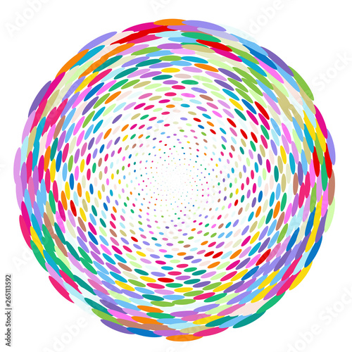Circle of colored ovals