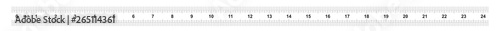 24 inch double-sided ruler. Marking accuracy is one sixteenth of an inch. Imperial grid.