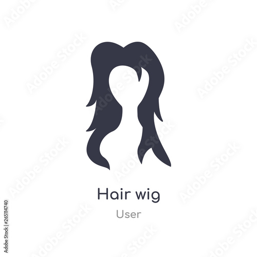 hair wig icon. isolated hair wig icon vector illustration from user collection. editable sing symbol can be use for web site and mobile app