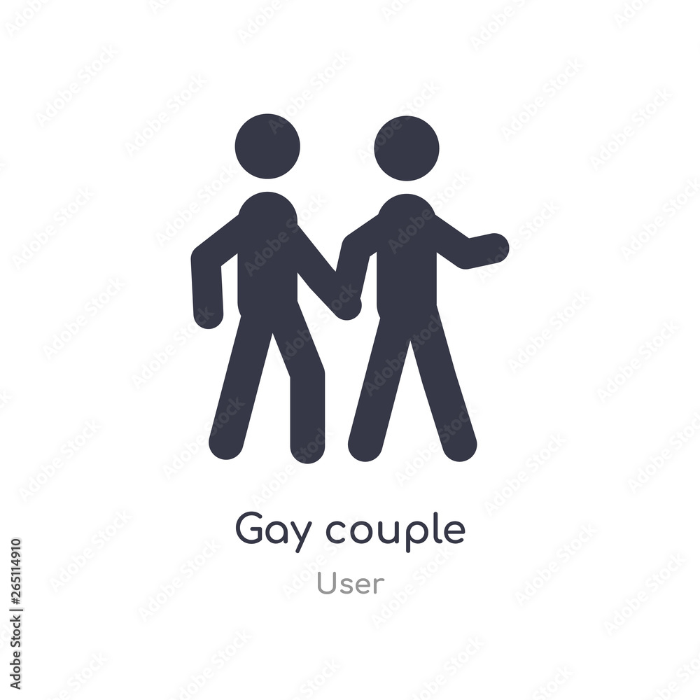gay couple icon. isolated gay couple icon vector illustration from user collection. editable sing symbol can be use for web site and mobile app