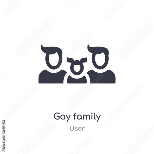 gay family icon. isolated gay family icon vector illustration from user collection. editable sing symbol can be use for web site and mobile app
