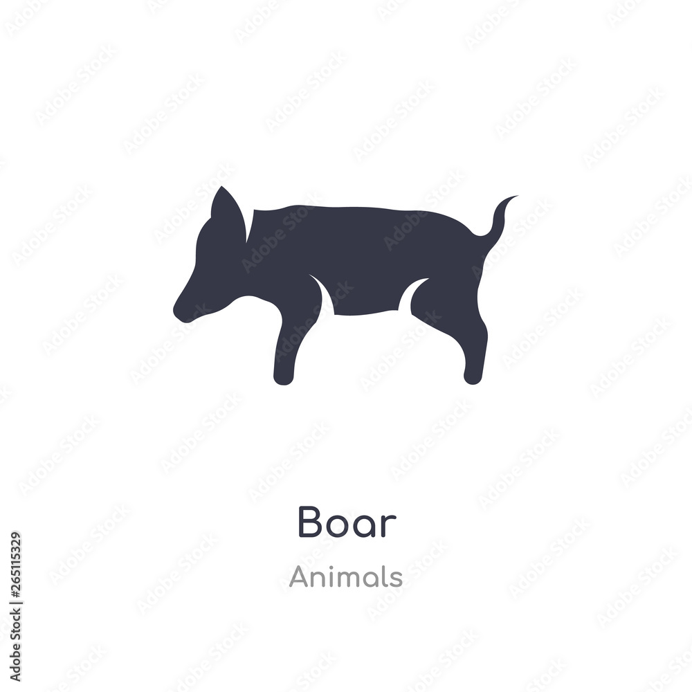 boar icon. isolated boar icon vector illustration from animals collection. editable sing symbol can be use for web site and mobile app