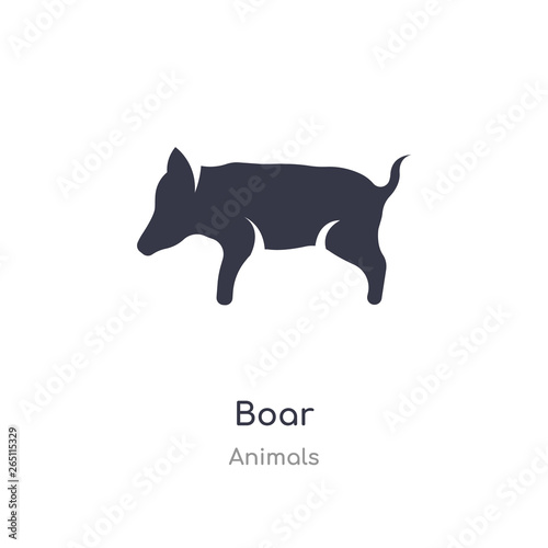 boar icon. isolated boar icon vector illustration from animals collection. editable sing symbol can be use for web site and mobile app